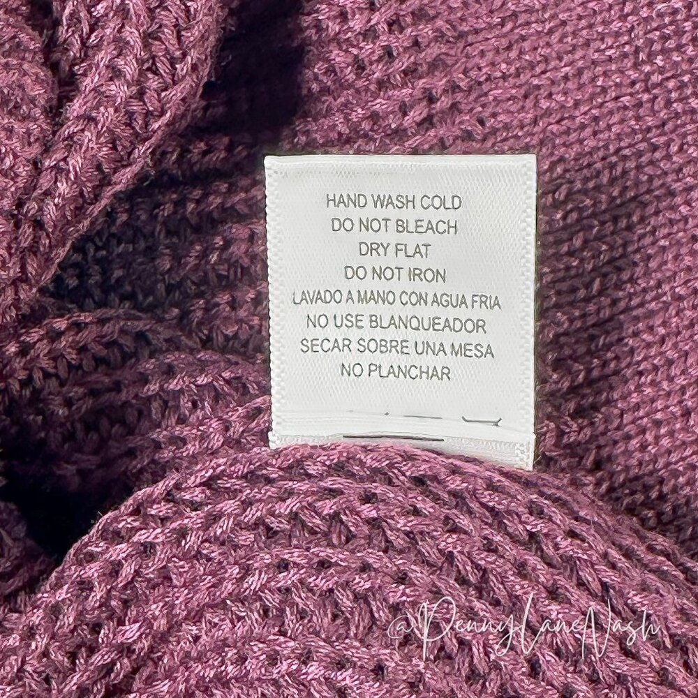 Lizard Thicket Lace Up Back Sweater Size Small Dark Plum - Picture 6 of 11